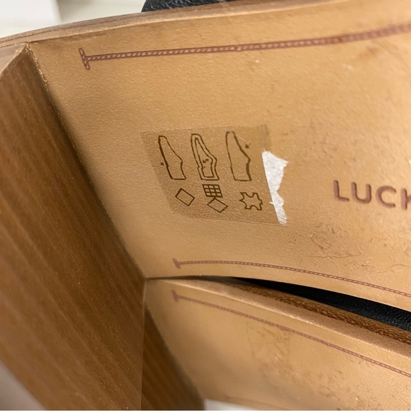 Lucky Brand - Black Leather Open Toe Heeled Mules - Size 8.5 NWOT - Picture 13 of 13